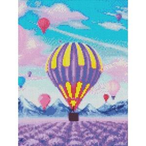 하모니아트 보석십자수 30x40 열기구비즈 큐브 패키지 예쁜 집콕취미 큐빅