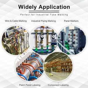 M21-250-C-342-WT YL 자체 접착 열 수축 튜브 산업용 케이블 라벨 BRADY BMP21 PLUS 호환  11.15mm x 2.1m0