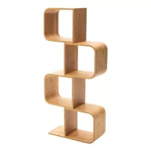 북타워 책꽂이 선반 티크/블랙 인테리어 4단 우드 프레임 서재