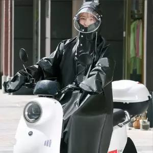 배달우비 라이딩 오토바이 비옷 우의방호복 독면 코트 고급 코트형 등산 다회용 방수 자전거 레인 판초 EVA