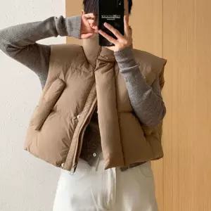 빵빵한 하이넥 패딩 조끼 오버핏 베스트 겨울 데일리 가을 봄조끼