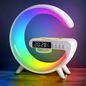 4in1 고속 무선 충전 블루투스 스피커 LED 무드등 충전기 사은품 레이저인쇄 LED조명 LED등