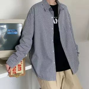 직장인 남성 대학생 주말 외출 패션 클래식 체크 셔츠회사원와이 와이 인셔츠 캐주얼남방 편한 간절기 쿨링