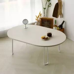 국산 PET 타원형 접이식 소파 거실 테이블 900 좌식 좌탁 간이 밥상