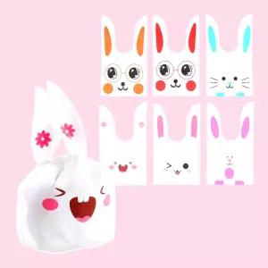 토끼 보자기 선물포장 봉투 중 13.5x22 100P쿠키 과자 사탕 베이킹 답례품 쿠키지 용봉투 캐릭터 큐티래빗