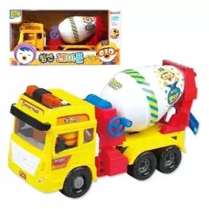 안전하고 튼튼한 뽀로로 힘센 레미콘 장난감자동차놀이 어린이 작동완구 프릭션기능 멜로디