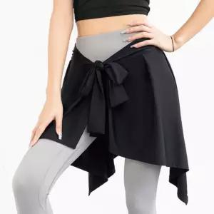 여성 요가 스포츠 웨어 레깅스 와이존 힙 커버 스커트Y 커버업 커퍼 레이어드 엉덩이가리개 필라테스 치마