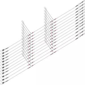 낚시 리더 소금물 담수 회전 스냅 비드 커넥터 미끼 및 후크 물고기 트레이스 강철 와이어 태클 키트 포함