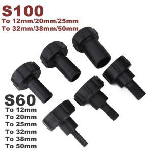 1000L IBC 탱크 어댑터 S60 S100 12mm 50mm 바브 정원 관개 호스 파고다 커넥터 워터 피팅