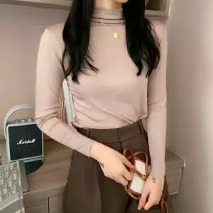 여자 기본 목티 가을 겨울 이너 스판 터틀넥 폴라반목 니트 여성 레이어드 코디 셔츠 폴라