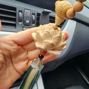 연꽃 수술 차걸이 부귀영화기어봉염주 나무 불교 용품 선물 신자 이사 집들이 새선물 량염주