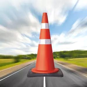 헤비 칼라콘700 라바 도로 안전 주차금지 표지판봉 대형 교통 고무 꼬깔