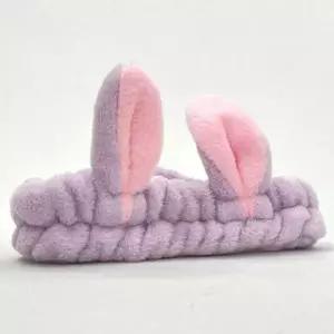 [셀러에이드]퍼플 컬러 토끼모양 세안 헤어밴드 머리고정용