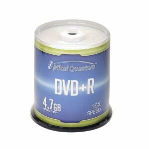 광학 양자 DVD+R 4.7GB 16배 기록 가능한 미디어 디스크 - 100 스핀들(FFP) OQDPR16LT-BX