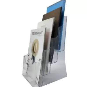 잡지홀더 디스플레이 A4 거치대 꽂이 4단A4 카다로그 A4스탠드 팜플렛 진열대 홍보물 책거치대 메뉴판 종이