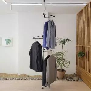 국산 튼튼한 드레스룸행거 25파이 1단압착봉 압축 옥걸이 옷걸이 폴대 행거