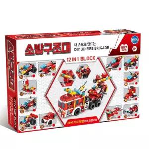 제우스 멀티블럭 소방구조대자동차 어린이 놀이 완구 모형 소방차 조립 학습용 교육용