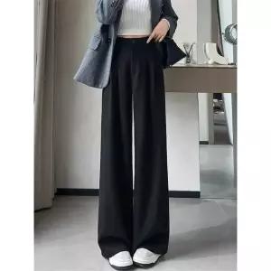 스트레인지 여사친 바지 롱 모직 통 와이드 정장 데일리룩 슬림 KUK1