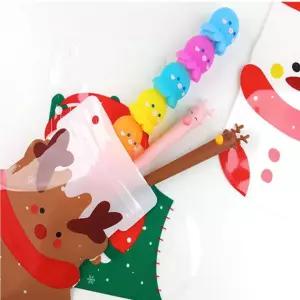 크리스마스선물포장 주머니 X50개 랜덤양말 어린이집 유치원 봉투 사탕 답례품 간식