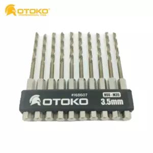 스텐기리 써스길이 HSS M35 코발트 3.5MM 임팩드릴비트 10pcs+1복스 공구 드릴날 써스 전동 팩드릴