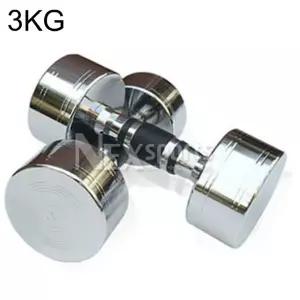 아령 3kg 크롬 무쇠 홈트 헬스 덤벨 1P팔운동 팔근력 도구 레이닝 기구 용품 가정용