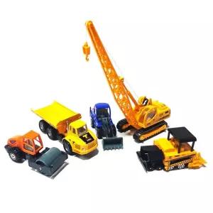 NEW 5P 건설중장비세트-B 미니카 크레인 트렉터터 포크 지게차 장난감 완구 자동 건설