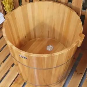 1인 나무욕조 간이 원목 사우나 반신욕 대야 리조트