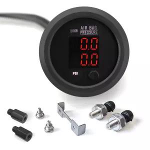듀얼 디지털 디스플레이 공기압 게이지 2-1/16인치 52mm 에어 서스펜션 키트 0-220 PSI 2PCS 1/8NPT 센서