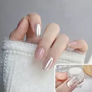 미러 반짝임 화이트 실버 네일파우더 아이스 샤인 네일아트용