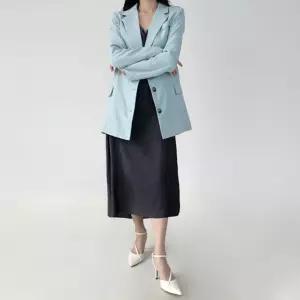 세미 레귤러 하프 롱 자켓 UU-W002A여성디자인 재킷 오피스 하객 심플 봄가을