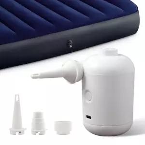 휴대용 USB 전동 에어 펌프 화이트 다용도 볼펌프 용펌프 튜브용 USB펌프 침대 매트 공기주입기