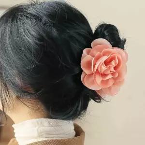 피치 머리핀 꽃집게핀 헤어핀 고급핀집게 악세사리
