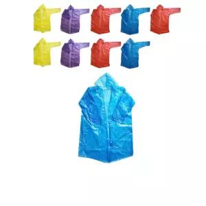 등산 낚시 여행에 좋은 남녀공용 성인용 우비 X 10개레인코트 일회용 판쵸 판초 우의 비옷 칼라 컬러