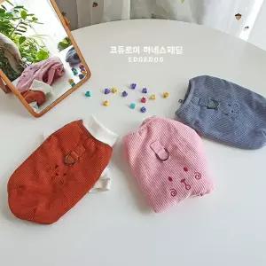코듀로이하네스패딩강아지 애견 고양이 겨울옷 조끼 강아지
