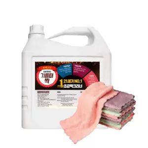 (VA) 비바크린 기름때싹 4L + 행주 2장 - 21세기넘버원 크리너 세정제 제거제 미끄럼방지제 오븐 강력한주