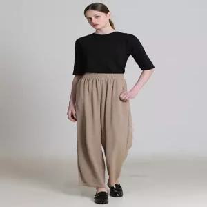 [아날도바시니][아날도바시니(ARNALDO BASSINI)] 밴딩 이지썸머 사이드포켓 와이드팬츠 (택가격 58000원)