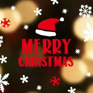 크리스마스 데코 그래픽스티커 해피산타쇼윈도우 꾸미기 장식 시트지 디자인 성탄절 파티 인테리어 유리창