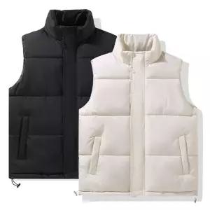 남여공용 커플 루즈핏 베이직 패딩 조끼 블랙 기본 베스트 오버 커플템 데일리 남자 여자 학생