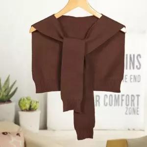 s264 레이어드 어깨숄 니트스카프 브라운솔리드 4002F 에어컨숄 어깨숄 숄더스카프