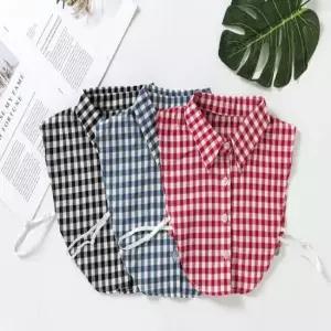 레이어드 카라 페이크 넥페이크 넥케이프 셔츠 체크 클래식체크셔츠 체크레이어드카라