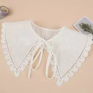 플라워 레이스 카라 페이크 패턴 넥케이프 넥카라 넥케이프 넥카라 목만있는 이너셔츠