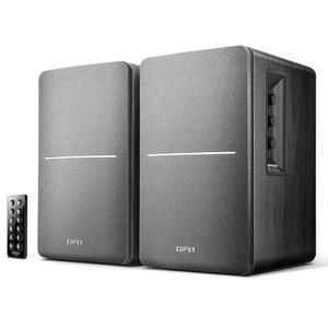 Edifier R1280DB POWER LOGIC 블루투스 책장 스피커 - 광학 입력 무선 스튜디오 모니터 4인치 근거리 42W RMS 우드 그레인블랙