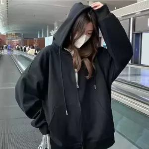 3컬러 여성 무지 후드집업 LK-HD03점퍼 루즈핏 집업 여자