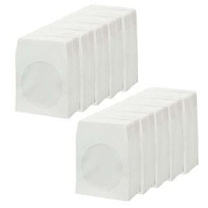 윈도우 및 플랩 잠금이 명확한 베스트듀플리케이터 CD/DVD 화이트 페이퍼 슬리브 보관 배포 정리를 위한 1000팩 미디어 디스크 봉투