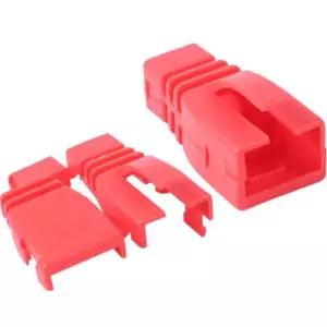 RJ 45 조립형 통부트 6파이 레드 100개 보호캡랜케이블 연결부분 커버 케이블 케이블용