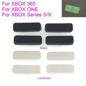 호환 XBOX 360XBOX ONEXBOX 시리즈 S X 게임 컨트롤러 풋 커버 용 접착 교체 수리 부품이있는 1 세트 고무