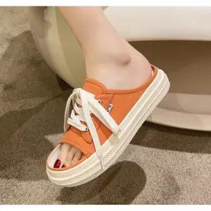 귀여운 앞트임 뮬 운동화단색스니커즈 캐주얼화 학생단화 컨버스화 여성