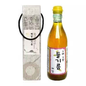 해달 들기름 350ml 1병 케이스포함통들깨 고소한참기름 들기름붓 고소한참깨