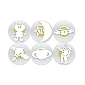 뉴 퍼니 스탬프우주 6종세트모양찍기 어린이미술 스펀지 도구 찍기놀이 물감