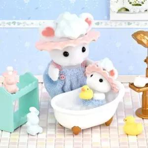 실바니안 마쉬멜로 마우스의 목욕놀이세트 인형 피규어 장난감미니어처 캐릭터어 패밀리 안집 규어 토끼 여